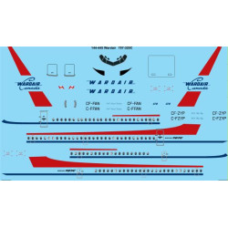 26decals 144-445 1/144 Wardair Canada Boeing 707-320c Laser Decal
