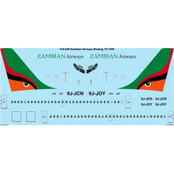 26decals 144-449 1/144 Zambian Airways Boeing 737-200 Laser Decal