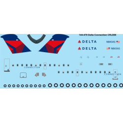 26decals 144-479 1/144 Delta Connection Crj200 Laser Decal