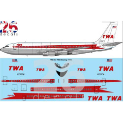 26decals 144-483 1/144 Twa Boeing 720b Laser Decal