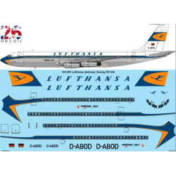 26decals 144-489 1/144 Lufthansa Delivery Boeing 707-340 Laser Decal