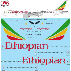 26decals 144-494 1/144 Ethiopian Boeing 777-200 Laser Decal
