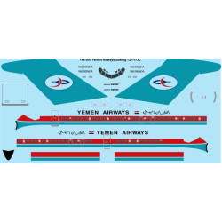 26decals 144-551 1/144 Yemen Airways Boeing 727-173c Laser Decal