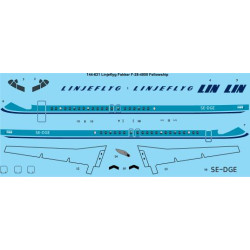 26decals 144-621 1/144 Linjeflyg Fokker F-28-4000 Fellowship Laser Decal
