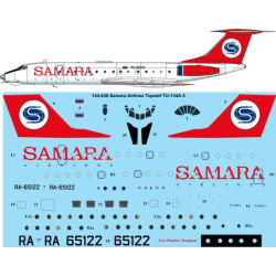 26decals 144-638 1/144 Samura Tupolev Tu-134a Laser Decal