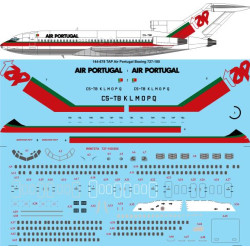 26decals 144-678 1/144 Tap Air Portugal Boeing 727-100 Laser Decal