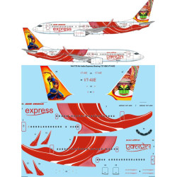 26decals 144-779 1/144 Air India Express Boeing 737-800 Vt-axe Laser Decal