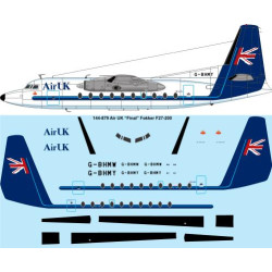 26decals 144-879 1/144 Air Uk Final Fokker F27-200 Laser Decal