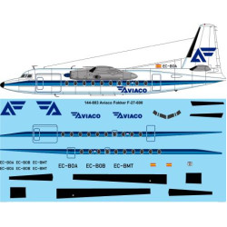 26decals 144-883 1/144 Aviaco Late Fokker F-27 Laser Decal
