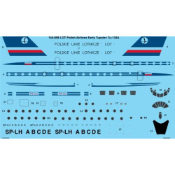 26decals 144-898 1/144 Lot Early Tupolev Tu-134a Laser Decal