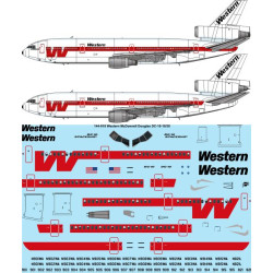 26decals 144-918 1/144 Western Mcdonnell Douglas Dc-10-10/30 Laser Decal