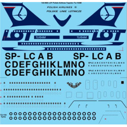 26decals 144-968 1/144 Lot Tupolev Tu-154m Laser Decal