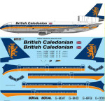 26decals 200-09 1/200 British Caledonain Late Dc-10-30 Laser Decal For Aircraft