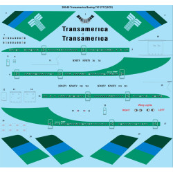 26decals 200-69 1/200 Transamerica Boeing 747-200c Laser Decal