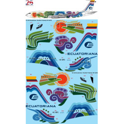 26decals 72-122 1/72 Ecuatoriana Sunbird Boeing 707-320b Decal For Aircraft