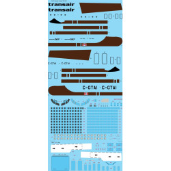 26decals 72-231 1/72 Transair Canada Boeing 707-351c Laser Decal