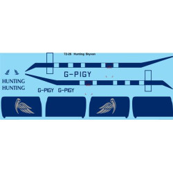 26decals 72-26 1/72 Hunting Skyvan Decal For Aircraft