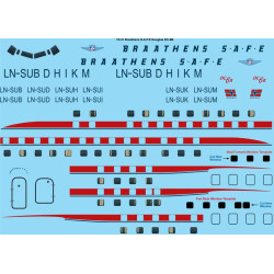 26decals 72-31 1/72 Braathens Douglas Dc-6b Decal For Aircraft