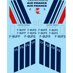 26decals 72-48 1/72 Air France Late Transall Decal For Aircraft