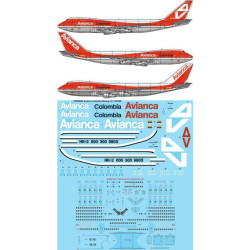26decals Sts20002 1/200 Avianca Colombia Boeing 747-100/200 Screen Printed Decal