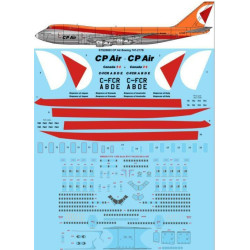 26decals Sts20003 1/200 Cp Air Boeing 747-217b Screen Printed Decal
