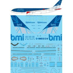 26decals Sts44327 1/144 Bmi British Midland Airbus A330-200 Screen Printed Decal