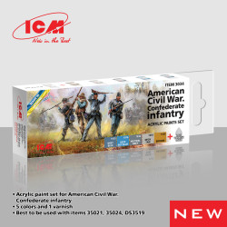 ICM 3034 Acrylic paint set for American civil war. Confederate infantry