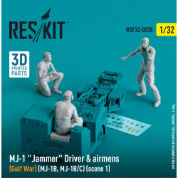 Reskit Rsf32-0038 1/32 Mj1 Jammer Driver Airmens Gulf War Mj1b Mj 1bc Scene 1 3 Pcs 3d Printed