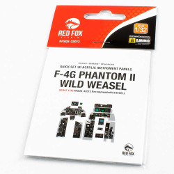 Red Fox Qs-32013 1/32 F-4g Phantom Ii Wild Weasel 3d Acrylic Instrument Panel For Revell