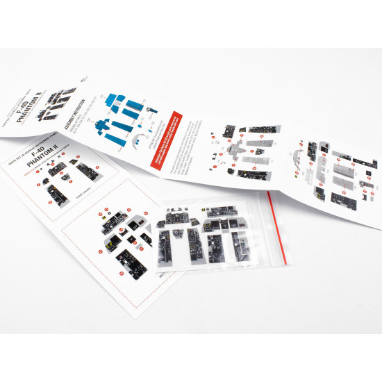 Red Fox Qs-32027 1/32 F-4d Phantom Ii 3d Acrylic Instrument Panel Set For Tamiya