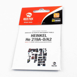 Red Fox Qs-32028 1/32 Heinkel He 219a-0/A2 3d Acrylic Instrument Panel For Revell