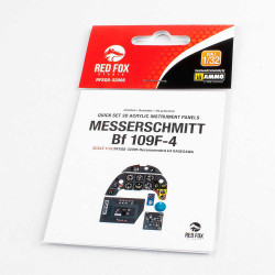 Red Fox Qs-32095 1/32 Messerschmitt Bf 109f-4 3d Acrylic Instrument Panel Hasegawa