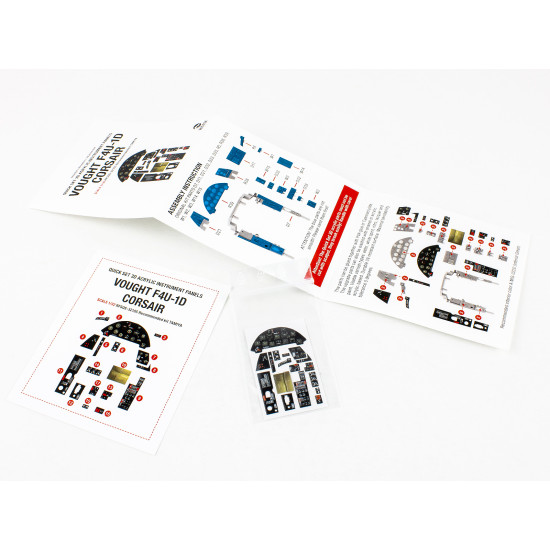 Red Fox Qs-32105 1/32 Vought F4u-1d Corsair 3d Acrylic Instrument Panel For Tamiya Red Fox Qs-32105 1/32 Vought F4u-1d Corsair 3d Acrylic Instrument Panel For Tamiya