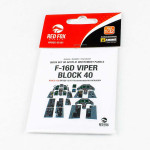 Red Fox Qs-32121 1/32 F-16d Block 40 Viper 3d Acrylic Instrument Panel Academy