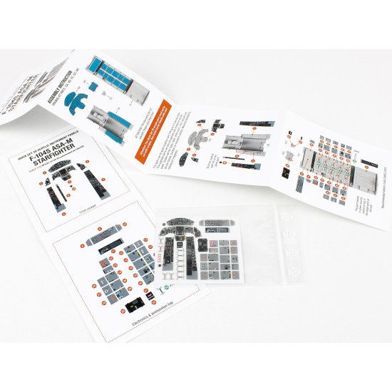 Red Fox Qs-32128 1/32 F-104s Asa Starfighter 3d Acrylic Instrument Panel Italeri