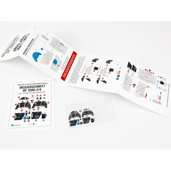 Red Fox Qs-32129 1/32 Messerschmitt Bf 109g-2/G-4 3d Acrylic Instrument Panel For Revell