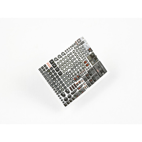 Red Fox Qs-32187 1/32 Instruments And Gauges Set For Usaf 3d Instrument Panel Wwii