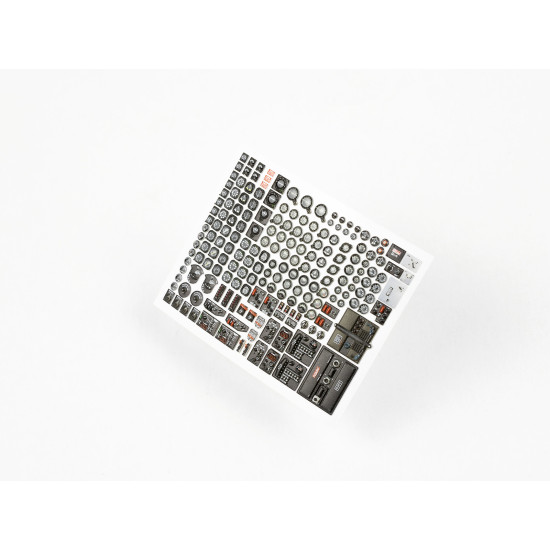 Red Fox Qs-32187 1/32 Instruments And Gauges Set For Usaf 3d Instrument Panel Wwii