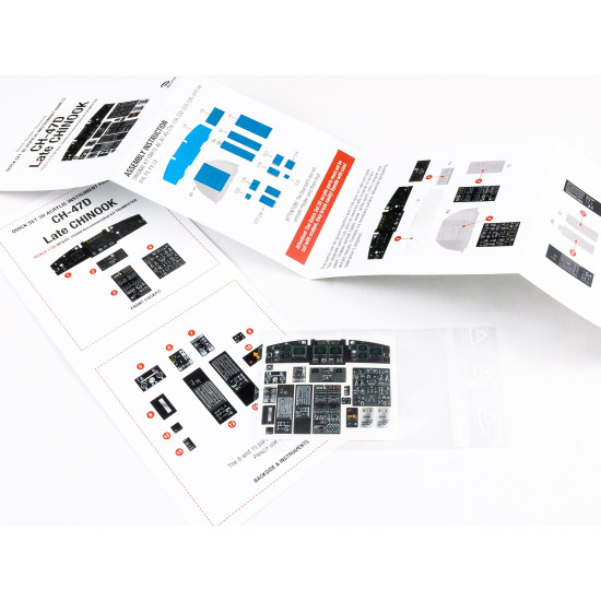 Red Fox Qs-35009 1/35 Ch-47d Late Chinook Helicopter 3d Instrument Panel Set For Trumpeter