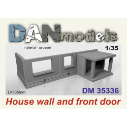 Dan Models 35336 1/35 House Wall Front Door 335mm Diorama Accessories