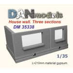 Dan Models 35338 1/35 House Wall Three Section 210 Mm Diorama Accessories