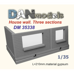 Dan Models 35338 1/35 House Wall Three Section 210 Mm Diorama Accessories