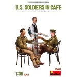 Miniart 35406 - 1/35 - U S Soldiers In Cafe Plastic Soldiers Kit