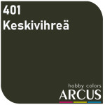 Arcus 401 Enamel Paint Finnish Air Force Keskivihrea Saturated Color