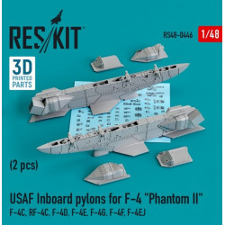 Reskit Rs48-0446 1/48 Usaf Inboard Pylons For F4 Phantom 2 Pcs F4c Rf4c F4d F4e F4g F4f F4ej 3d Printing