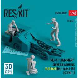 Reskit Rsf48-0032 1/48 Mj1 Jammer Driver Airmens Vietnam Mj1a Mj1b Scene 1 3 Pcs 3d Printed