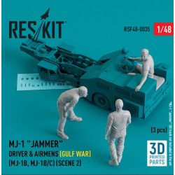 Reskit Rsf48-0035 1/48 Mj1 Jammer Driver Airmens Gulf War Mj1b Mj1bc Scene 2 3 Pcs 3d Printed