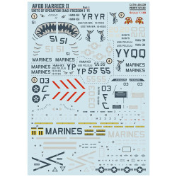 Print Scale 48-239 1/48 Decal For Av8b Harrier. Operations Iraq Freedom. Part 1