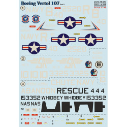 Print Scale 48-247 1/48 Boeing Vertol 107 Part 3 The Complete Set 1 5 Leaf