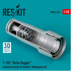 Reskit Rsu48-0251 1/48 F102 Delta Dagger Exhaust Nozzle For Revell Monogram Kit 3d Printed